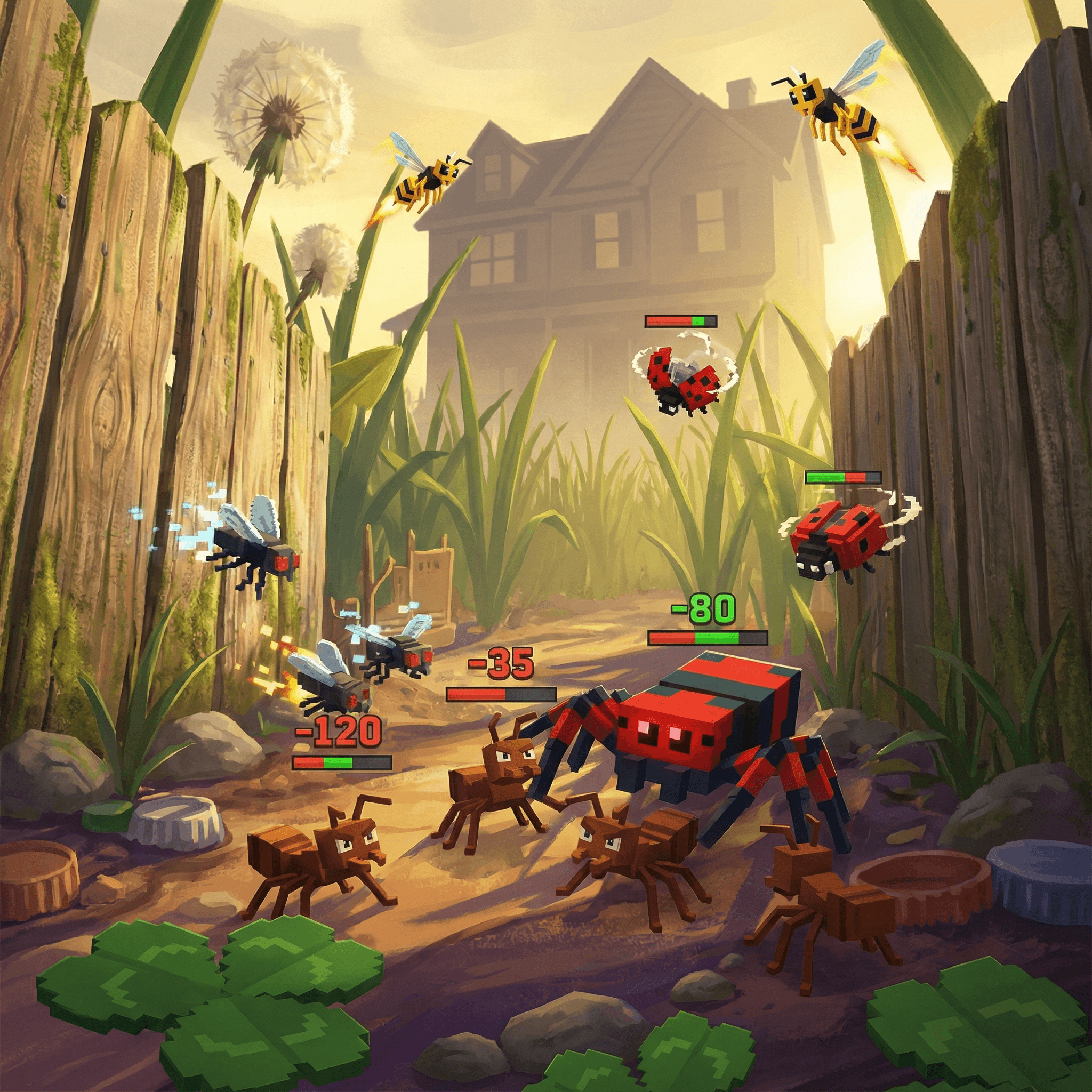 A backyard battle in Garden Wars